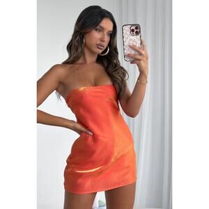 White Fox Women’s Crazy for You Strapless Mini Dress Sz S Calypso Party Cocktail
